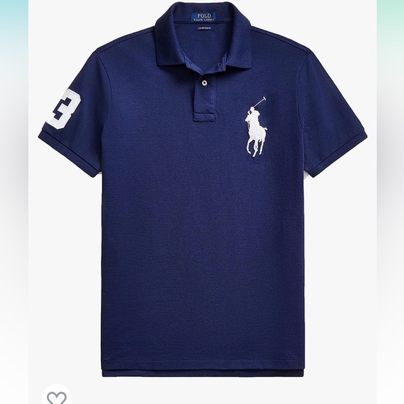 Polo by Ralph Lauren Blue Embroidered big pony Polo Shirt Size XXL